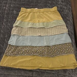 Serendipity Elegant Multi-Layered A-Line Skirt Womens Boho